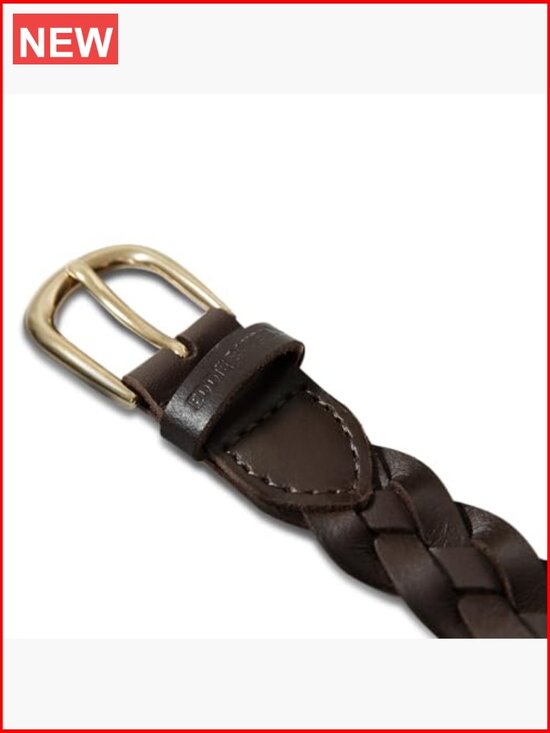 Genuine Leather Belt with Metal Buckle, Adjustable Fit